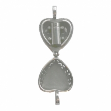 RVS medaillon hanger met asbuisje en pootafdruk Always in my heart open