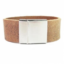 Leren armband ruw B&L