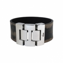 Leren armband Taboo Vinnie Black Sand