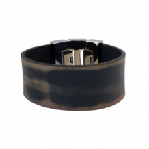 Leren armband Taboo Vinnie Black Sand