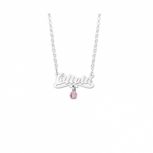 Kinder naamketting zilver model Olivia